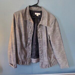 Christopher & Banks size L gray blazer jacket womens